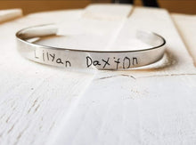 Load image into Gallery viewer, Cuff bracelets with handwriting