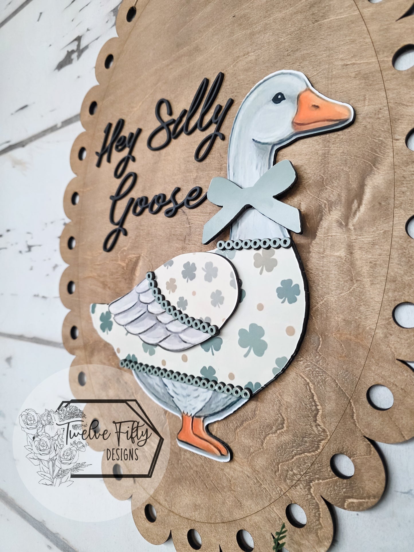 Hey Silly Goose Door Hanger with 2 Outfits (Please Read Description)