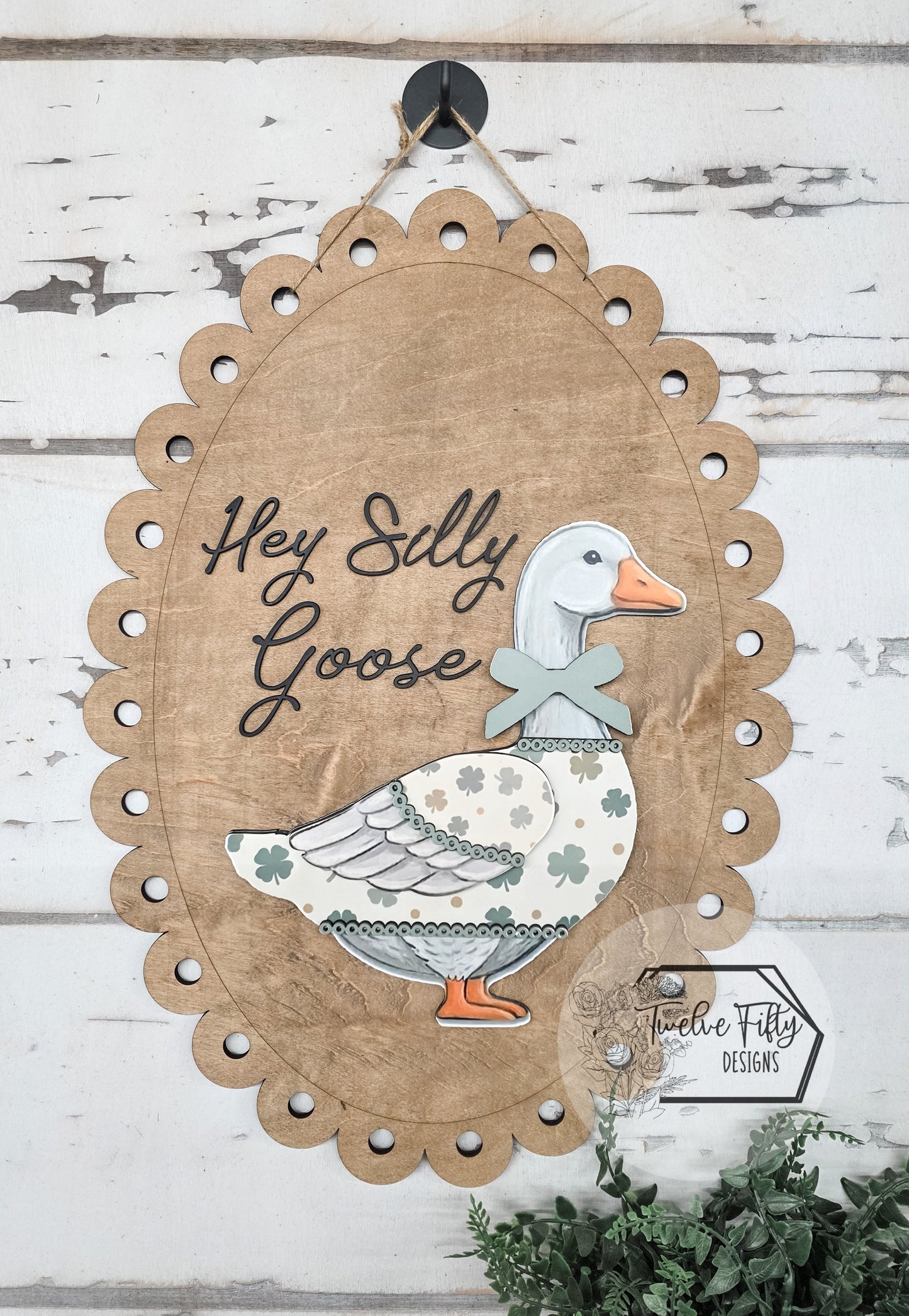 Hey Silly Goose Door Hanger with 2 Outfits (Please Read Description)