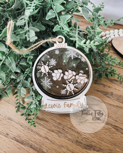 Snow Globe Family Ornament