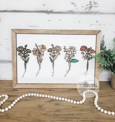 Birth Month Flower Decor