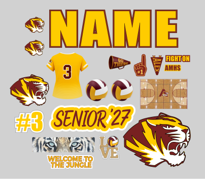 Custom Volleyball Senior Night Banner Decorating Kits for Any School
