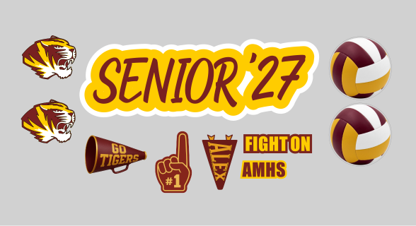 Custom Volleyball Senior Night Banner Decorating Kits for Any School