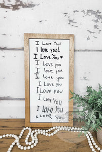 I Love You Handwriting Keepsake (see description for instructions)