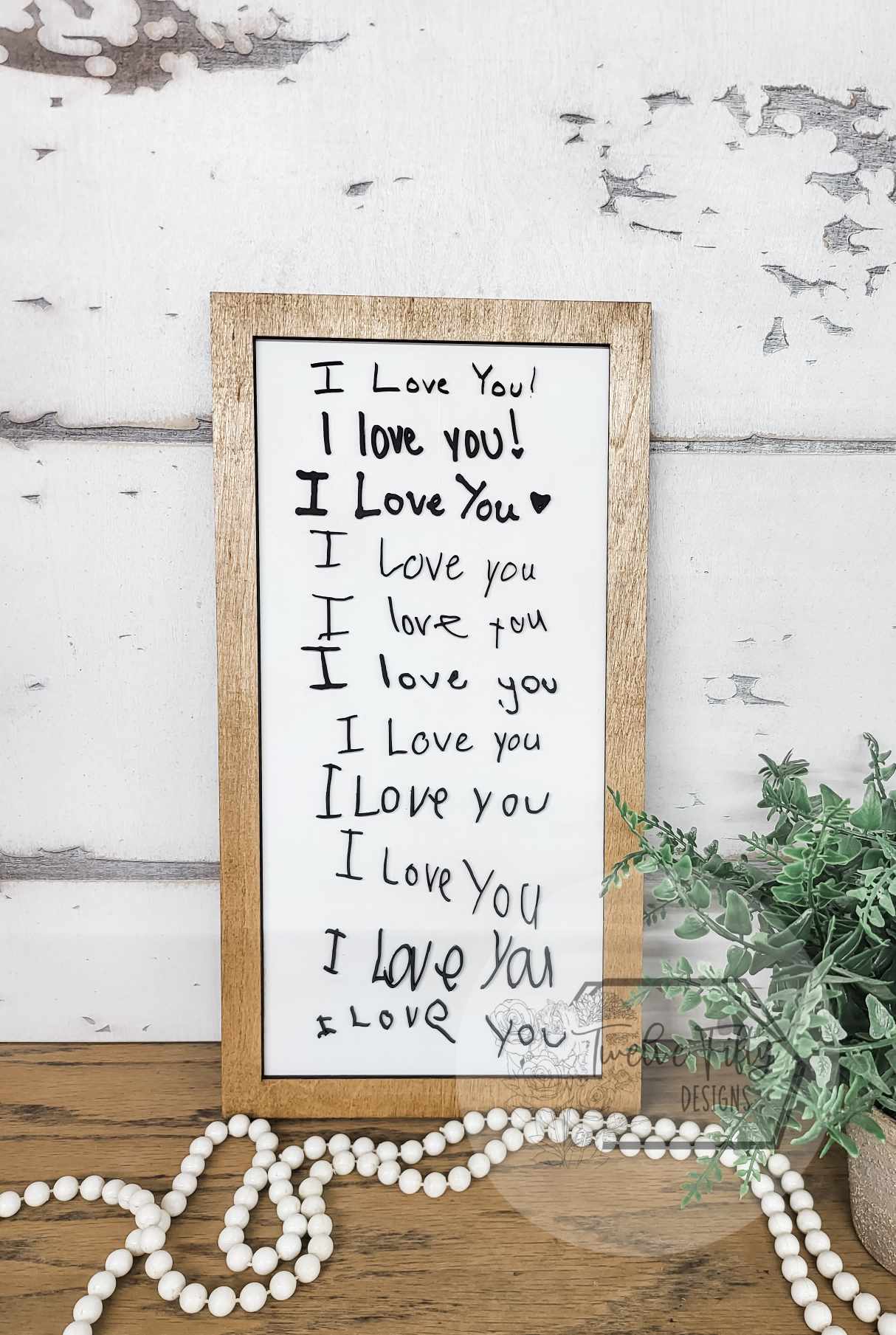 I Love You Handwriting Keepsake (see description for instructions)