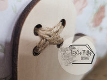 Load image into Gallery viewer, Floral Heart Shelf Sitter - 6" Rustic Wood Decor