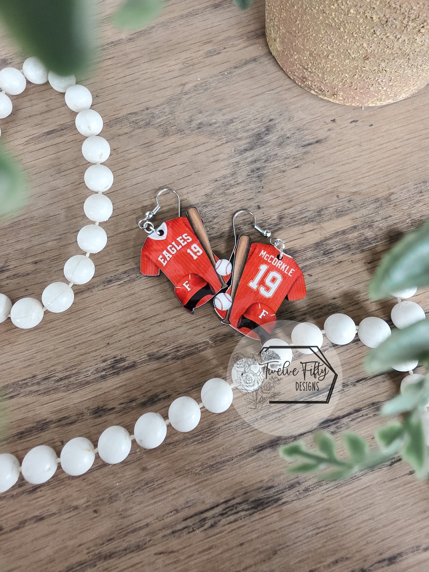 Custom Jersey Earrings - Double Sided