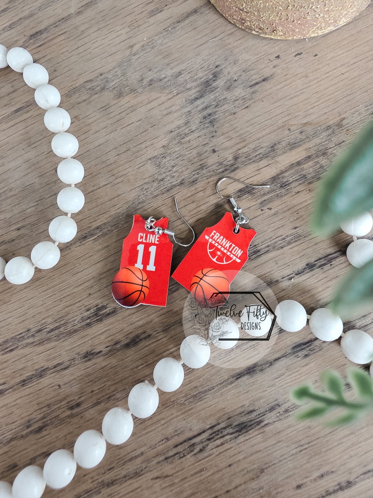 Custom Jersey Earrings - Double Sided