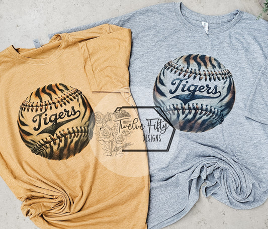 Tiger Texture Softball/Baseball tshirt
