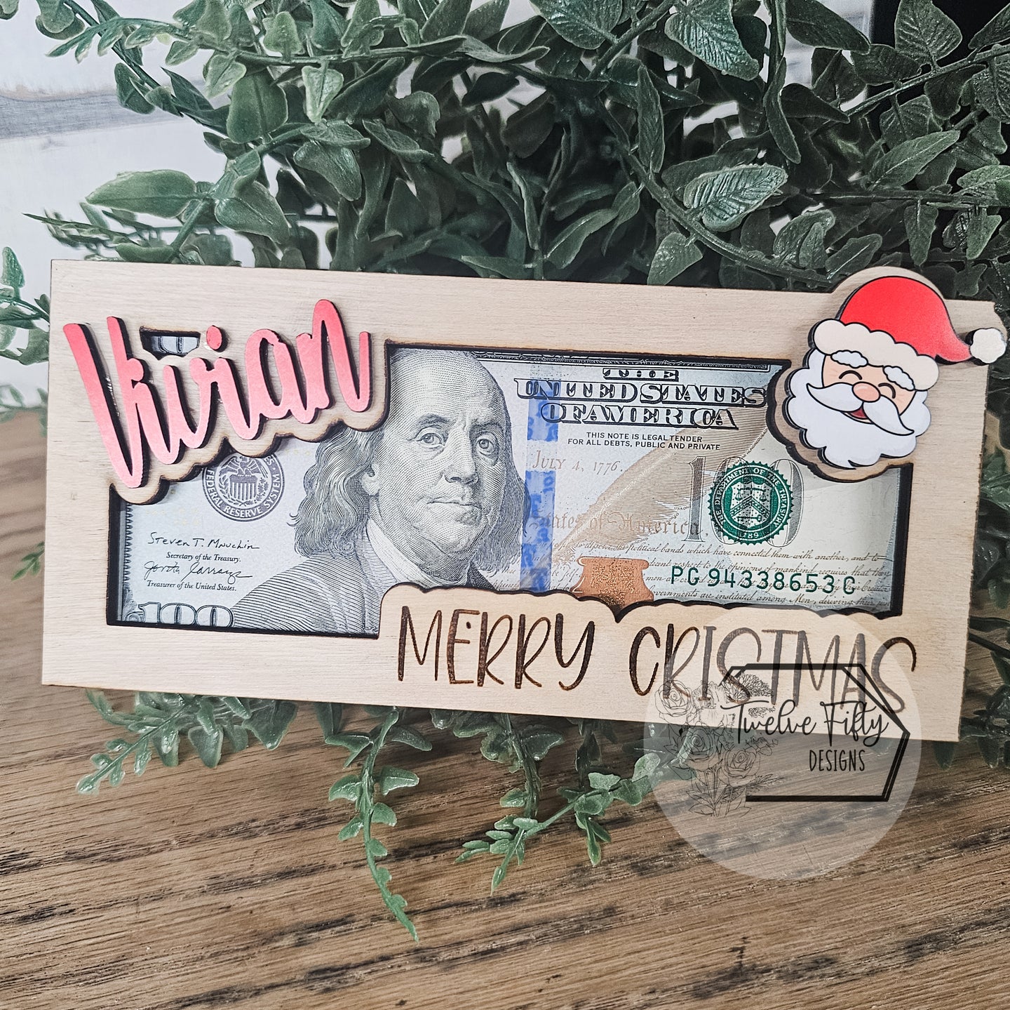 Customized Christmas Money Holder