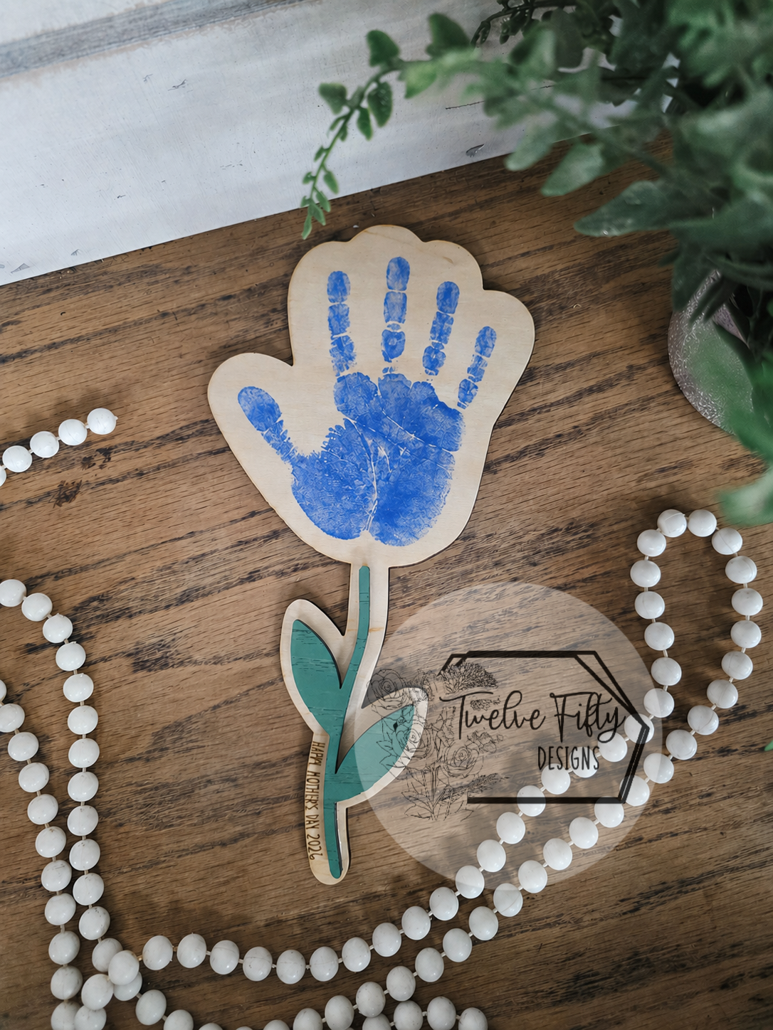 Mother's Day Hand Print Flower Sign