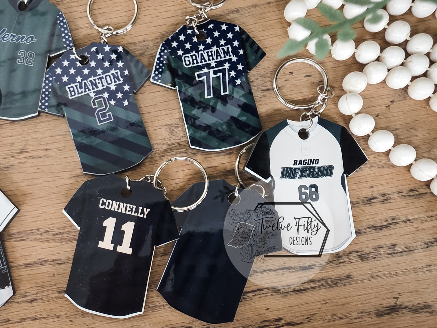 Custom Jersey Keychain - Double Sided