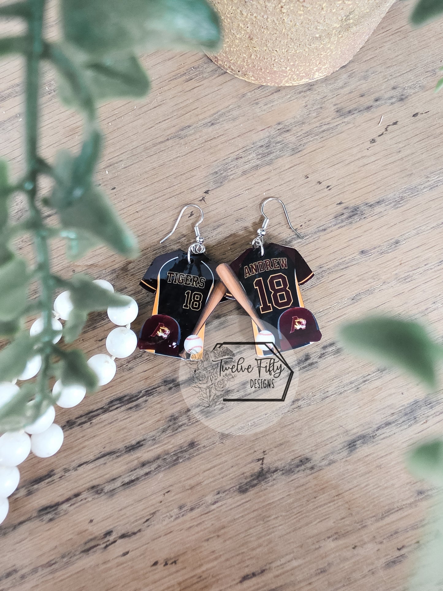 Custom Jersey Earrings - Double Sided