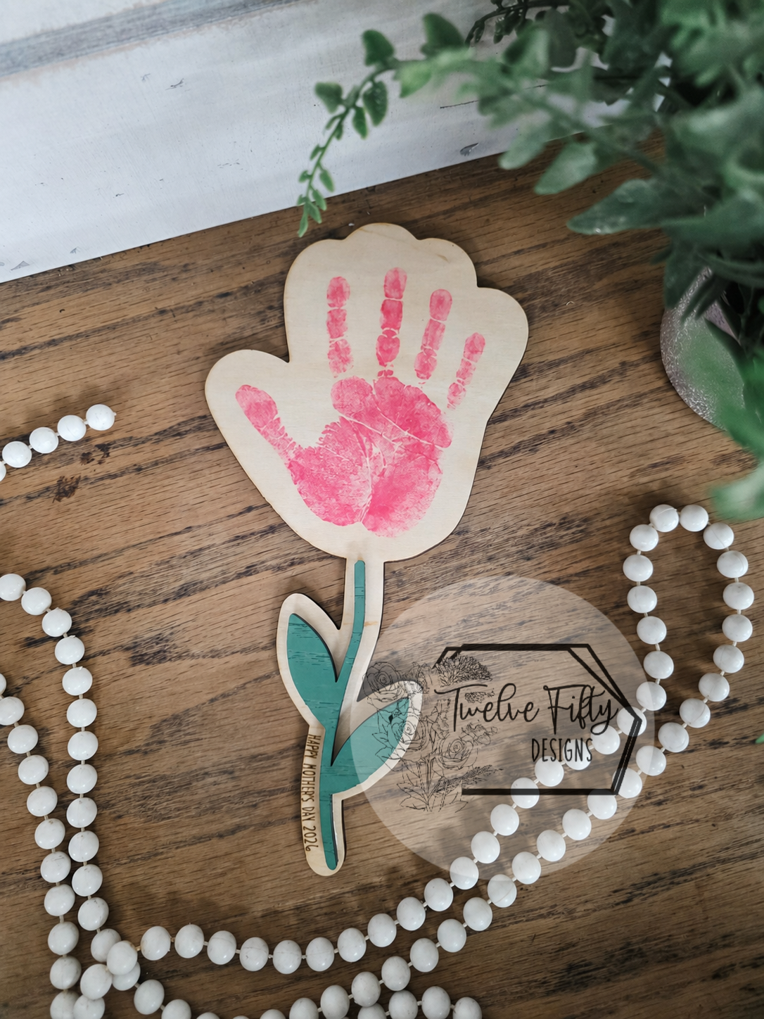 Mother's Day Hand Print Flower Sign