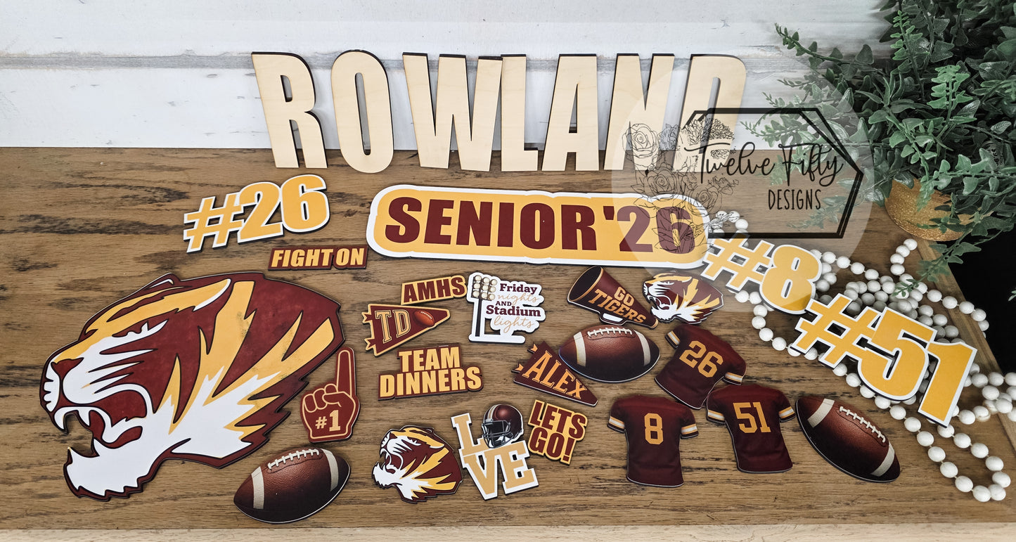 Custom Senior Night Decoration Pieces - Individual Items (Please Read Description for Details)