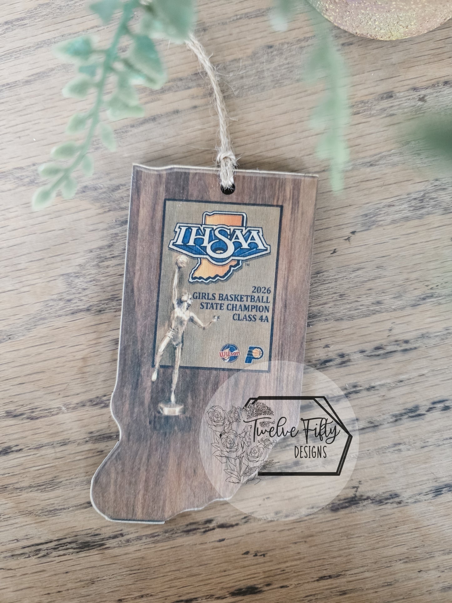 Custom Championship Ornament/Car Charm or keychain – Any Year, Any Sport, Any Level