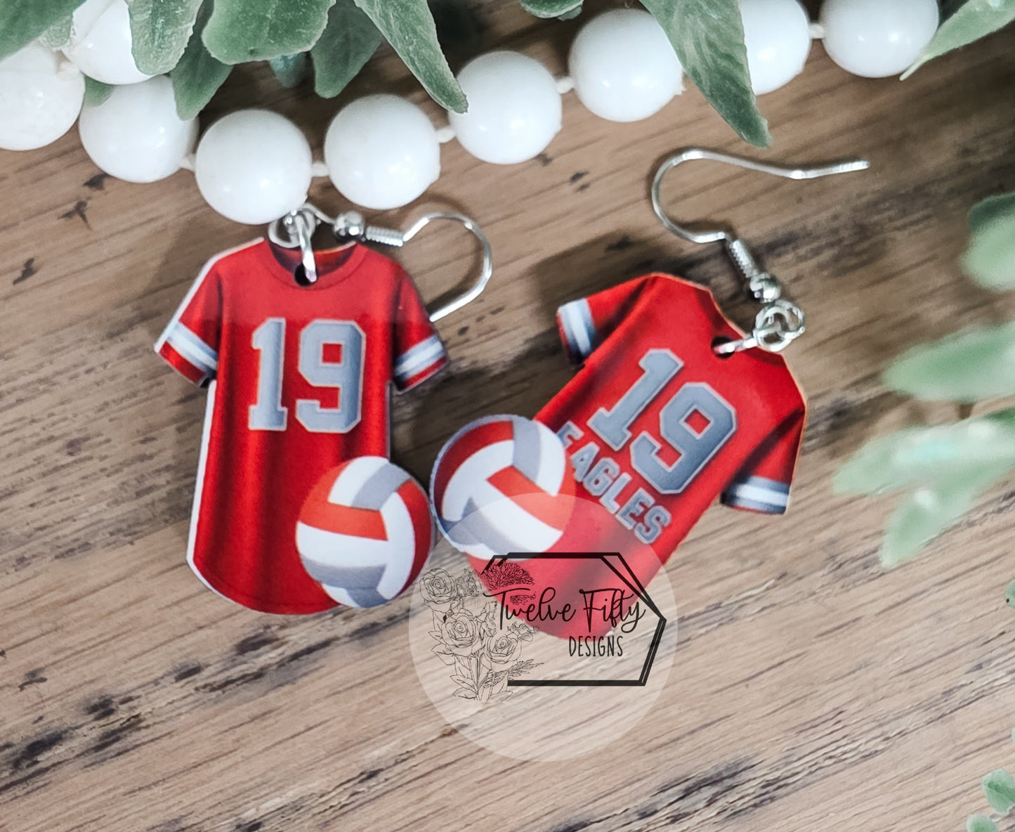 Custom Jersey Earrings - Double Sided