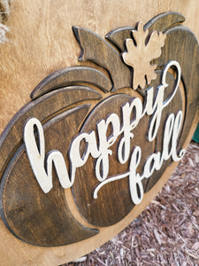 Happy  Fall Pumpkin Door Hanger