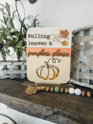 Falling Leaves and Pumpkins Please