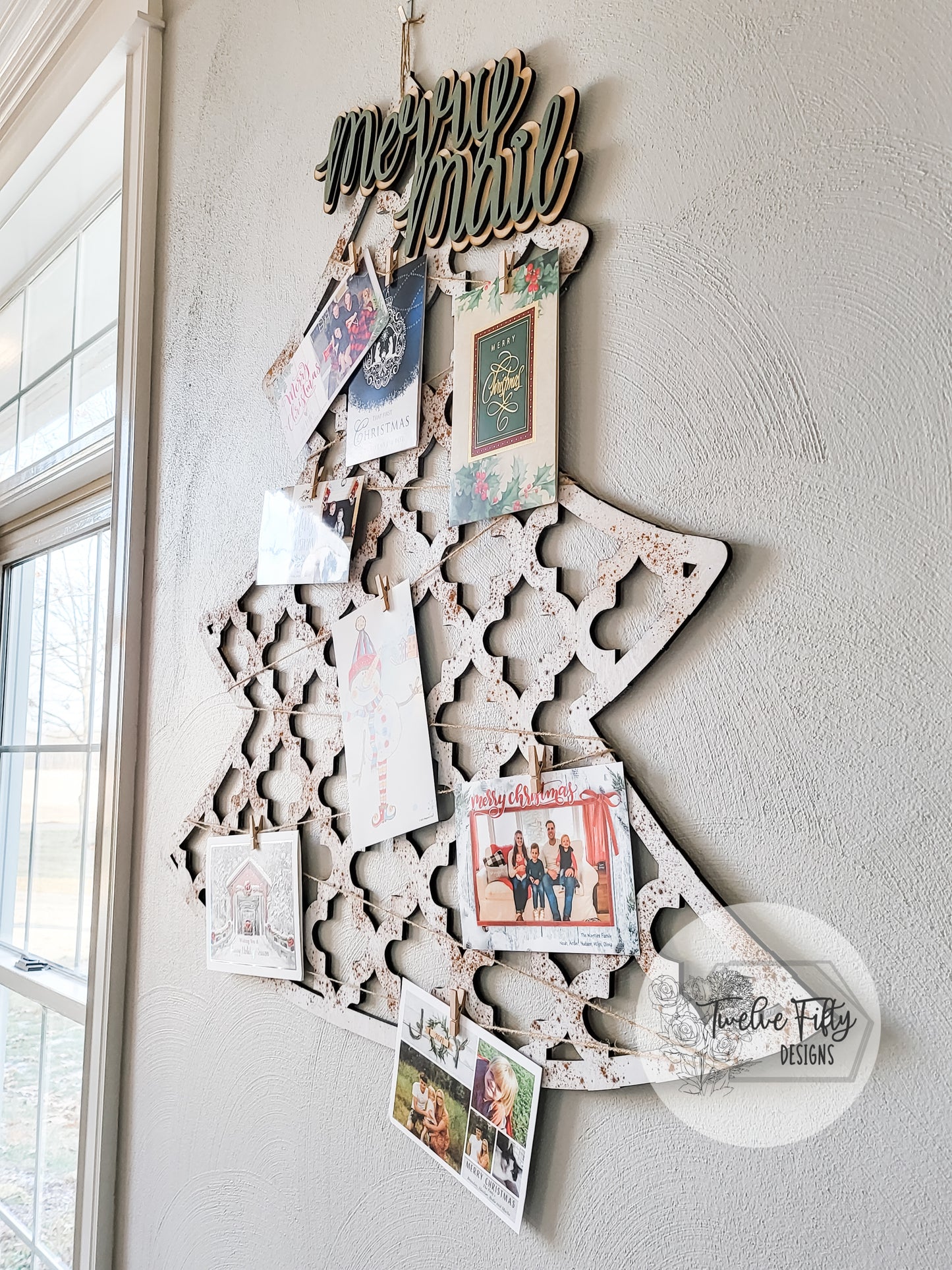 Merry Mail Christmas Card Display