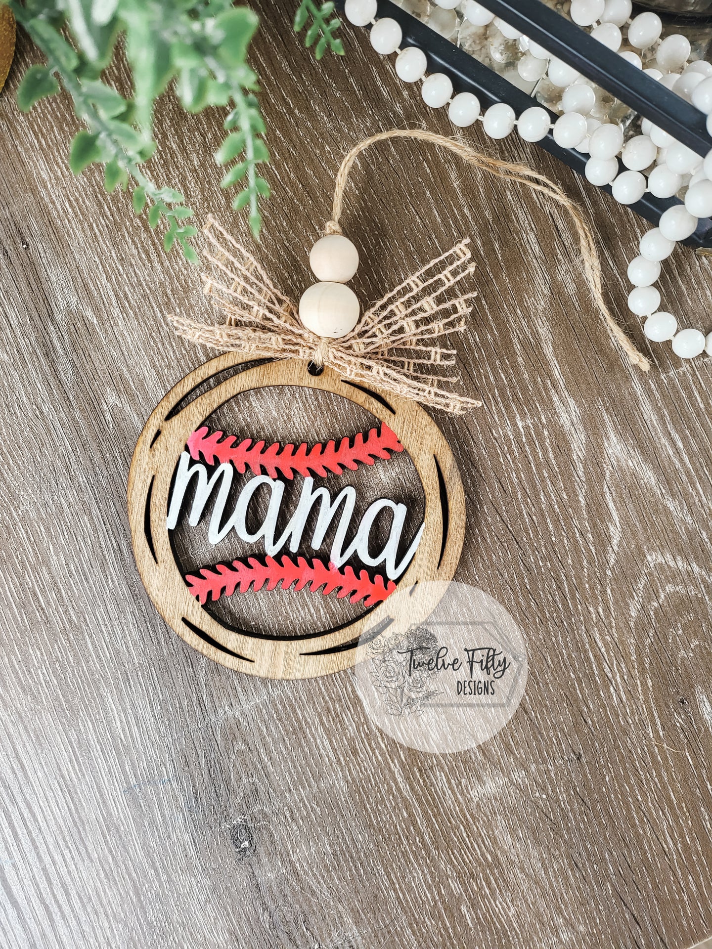 Baseball/Softball Mama Car Charm