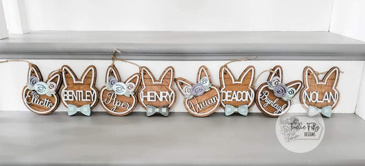 Easter Bunny Head Basket Tags