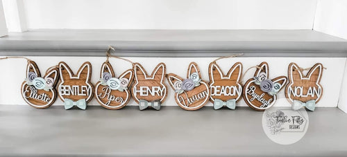 Easter Bunny Head Basket Tags