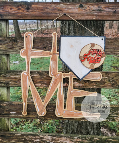 Home Baseball Door Hanger