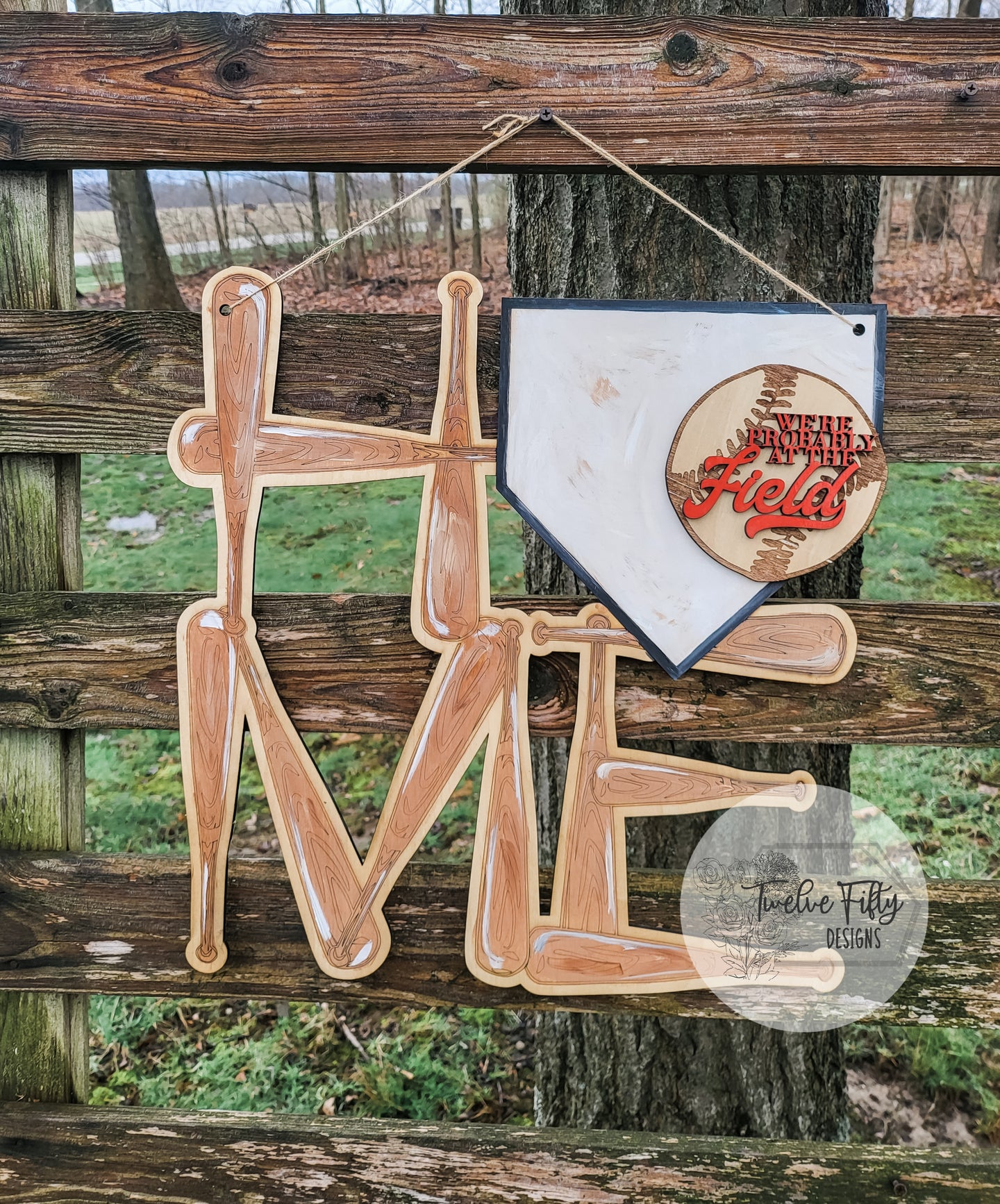 Home Baseball Door Hanger