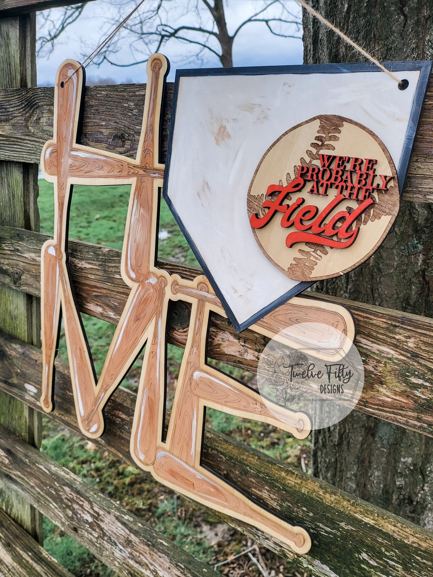 Home Baseball Door Hanger