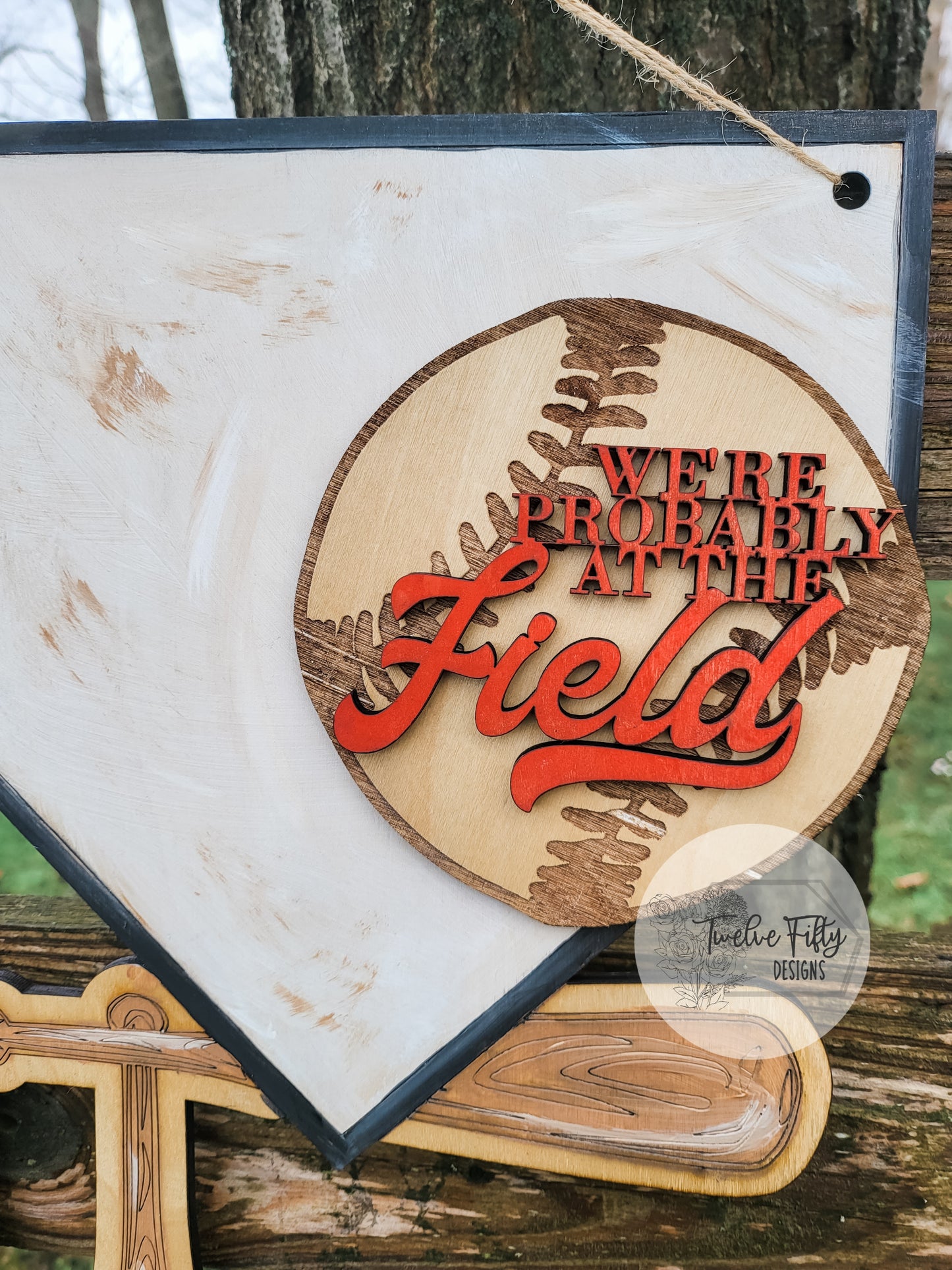 Home Baseball Door Hanger