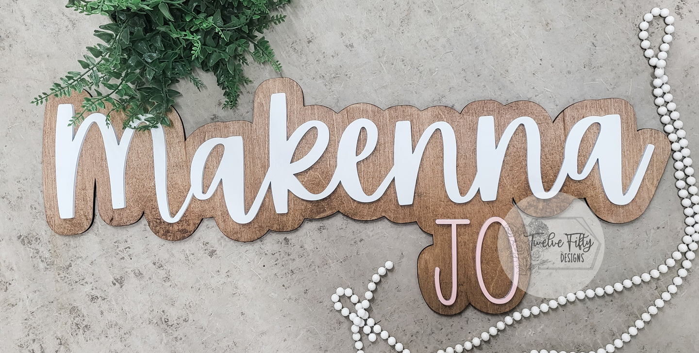 Custom Name Sign, Nursery Name Sign, Cutout Word/Phrase