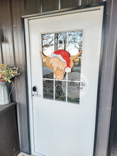 Load image into Gallery viewer, Christmas Highland Cow Door Hanger